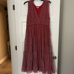 Faux wrap maxi dress